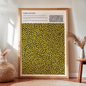 Turing Pattern Print, Multi-Language Biology Wall Art for Science Themed Decor