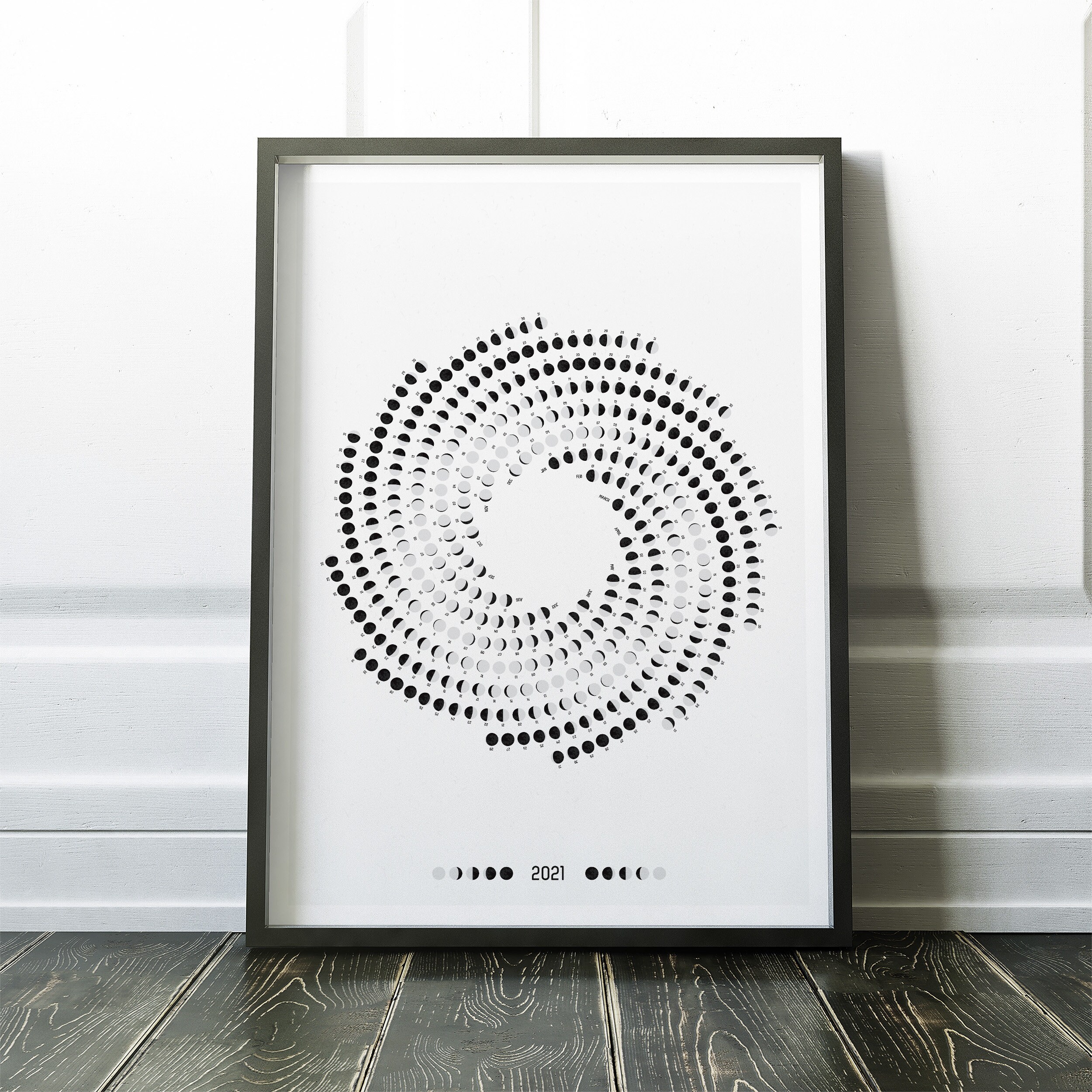 2021 Lunar Calendar 2021 Moon Calendar 21 Mondkalender | Etsy