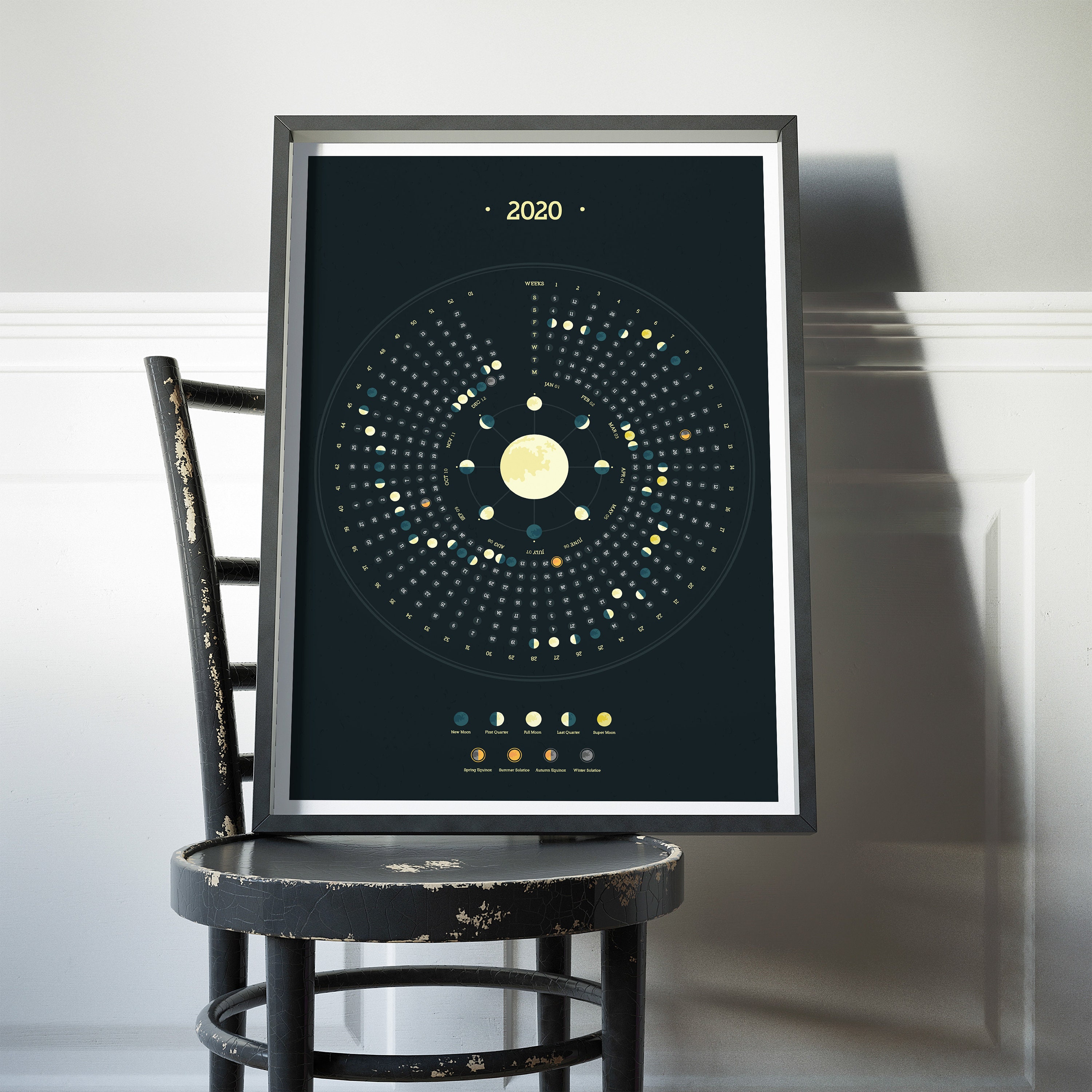 2020 Calendar Astronomic Events Calendar Astronomy Calendar Etsy