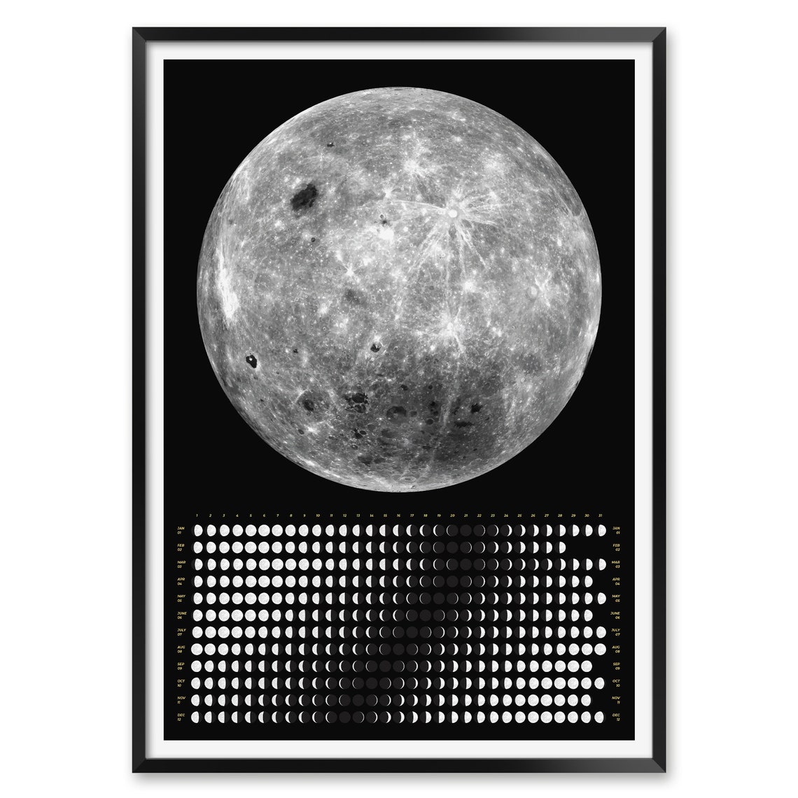 2023 Moon Calendar For Living Room Decoration 2023 Lunar Etsy
