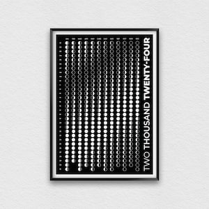 2024 Moon Calendar, Vertical Lunar Calendar with Phases of Moon for Living Room, Celestial Wall Art for New Year, 2024 Lunar Cycle Chart