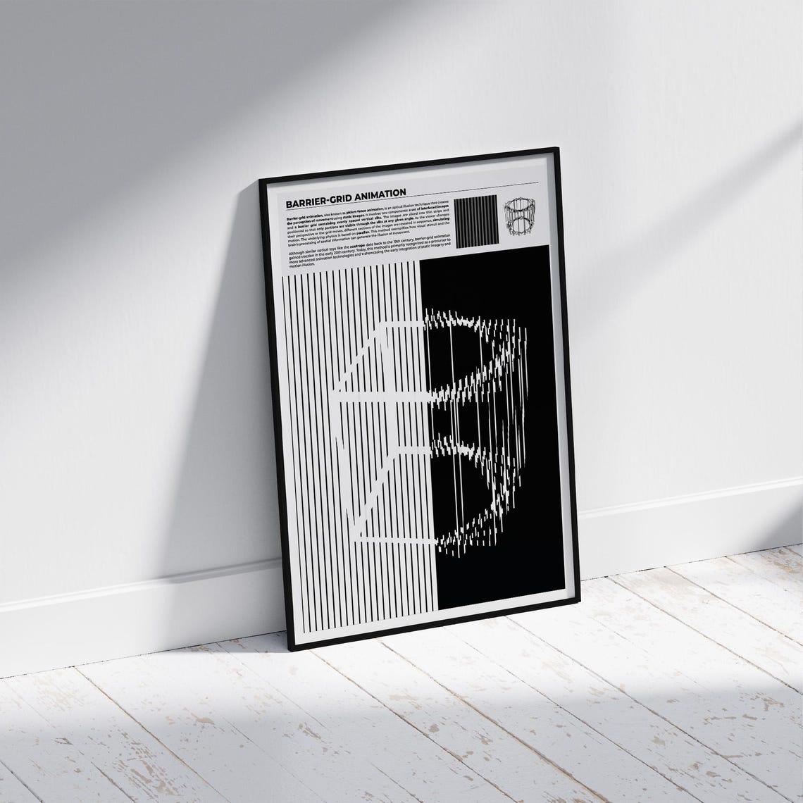 Barrier Grid Animation Print – Science Wall Art Featuring Lenticular ...