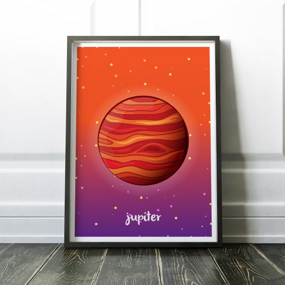 Solar System Print Set Jupiter Poster Planet Prints For Toddler Jupiter Print Earth Poster Nursery Print Boy Room Decoration Ideas