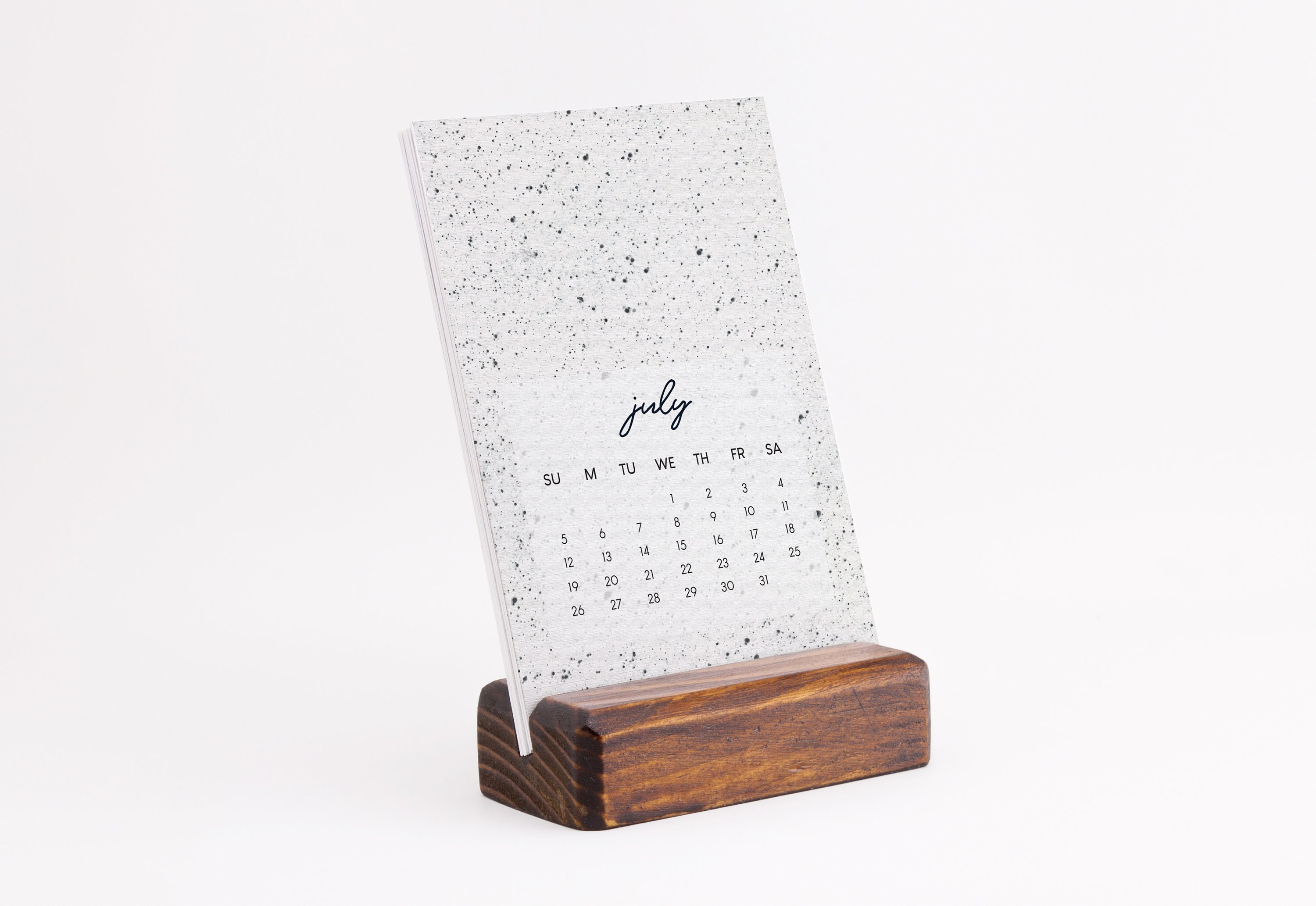 12 Page Desk Calendar with Marble Textures Marble Calendar Etsy