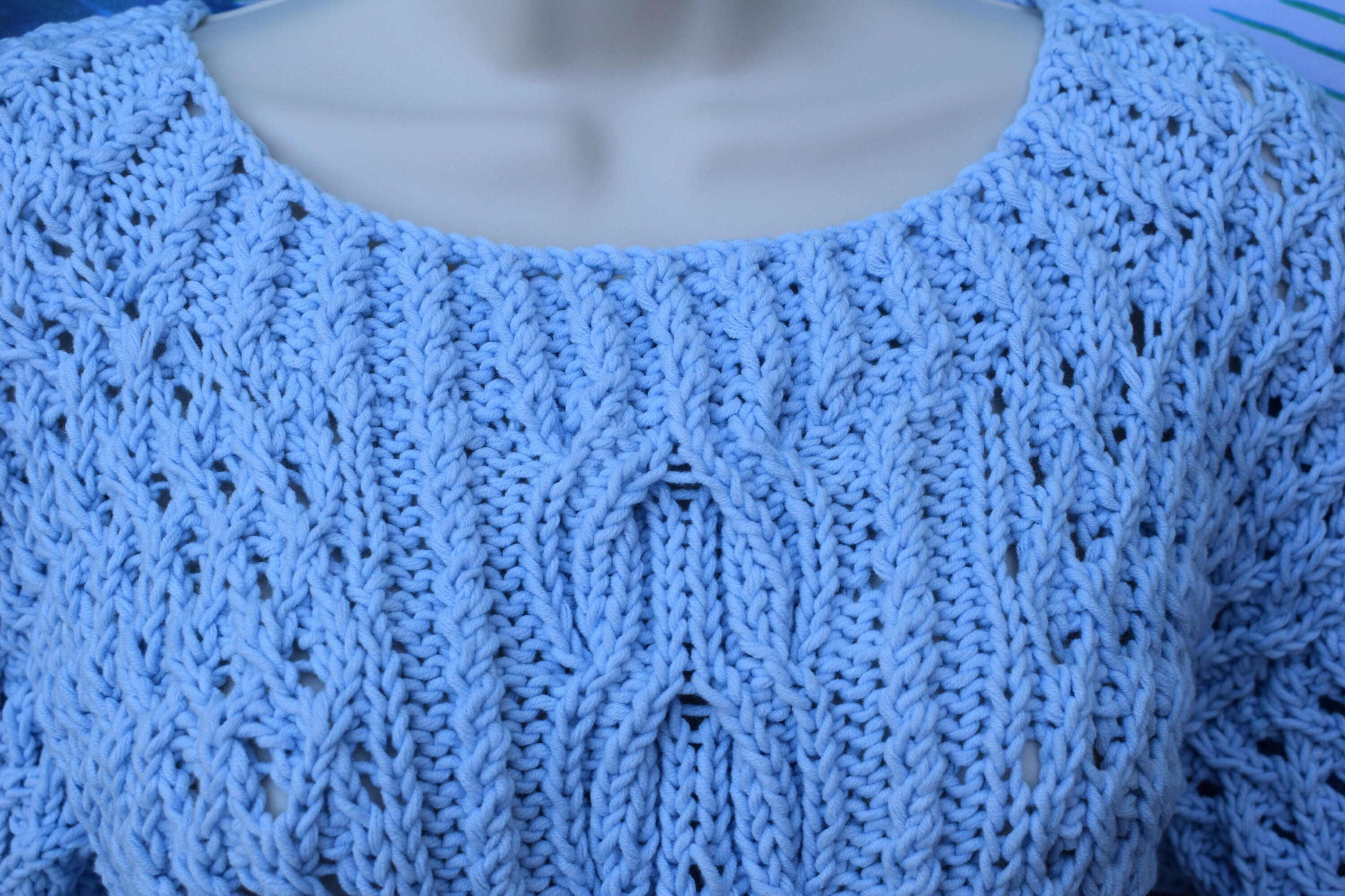 Hand Knitted Ladies Top, Summer Top, Short Sleeve Spring