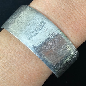 Vintage Sterling Silver Textured Cuff Bracelet 40 Grams