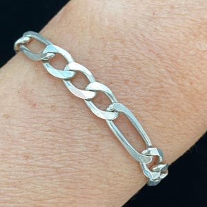 Vintage Sterling Silver Italy Chain Bracelet