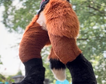Resizable fitted digi fursuit legs+paws pattern [digital download] (foam shell or fur pants)