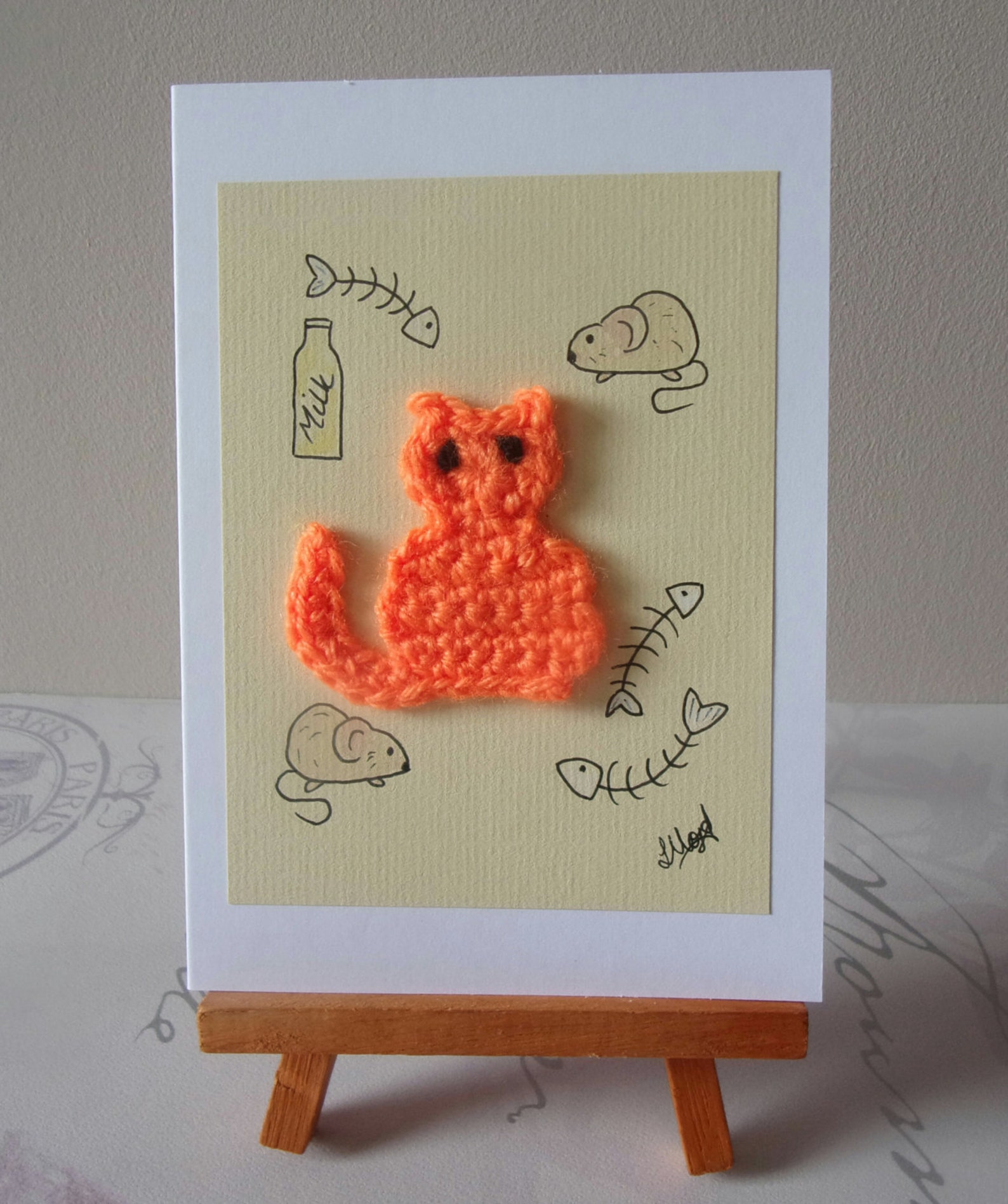 Ginger Cat Card Cat Lover Gift Greetings Card Crazy Cat Etsy