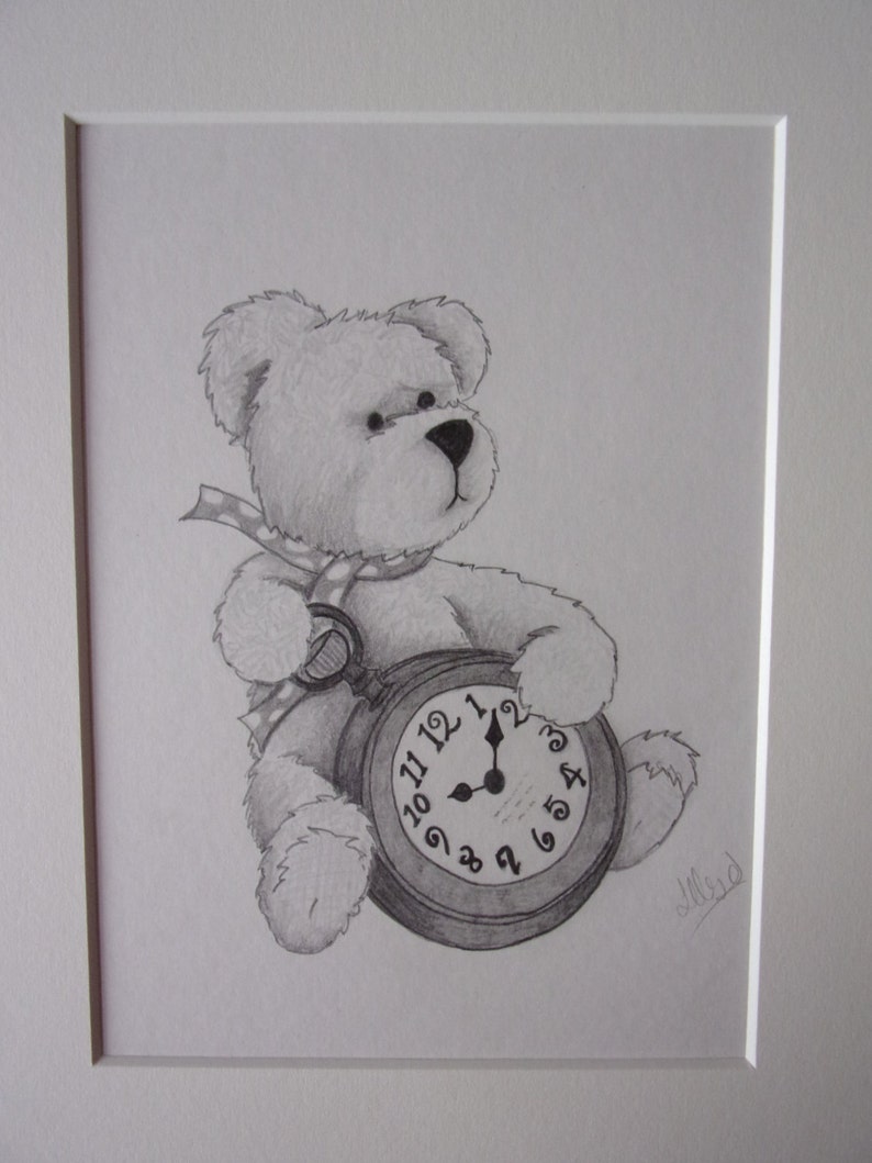 Teddy bear pencil drawing teddy bear drawing pencil sketch 10x8 drawing teddy bear pictures