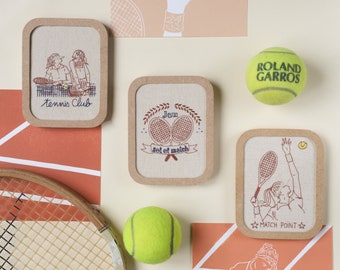 Tiny embroideries - "Game, set and match" tennis embroidery designs