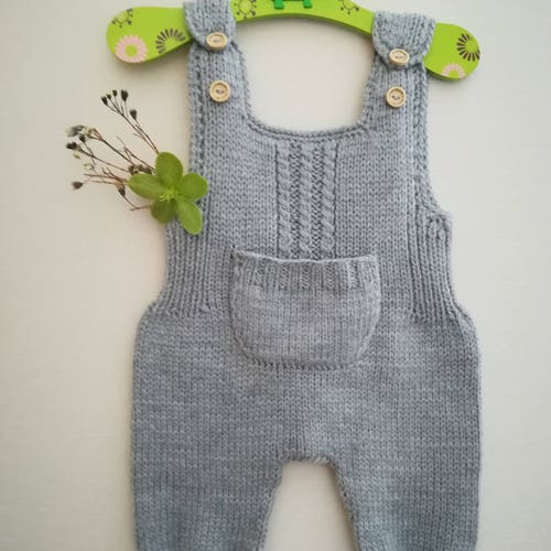 Baby romper,Merino 2024 romper,Baby pants,Baby overalls,Knit baby romper,Baby shower,Gray pants,Photo Prop,Baby Girl Baby Boy Gift, Baby Yarn