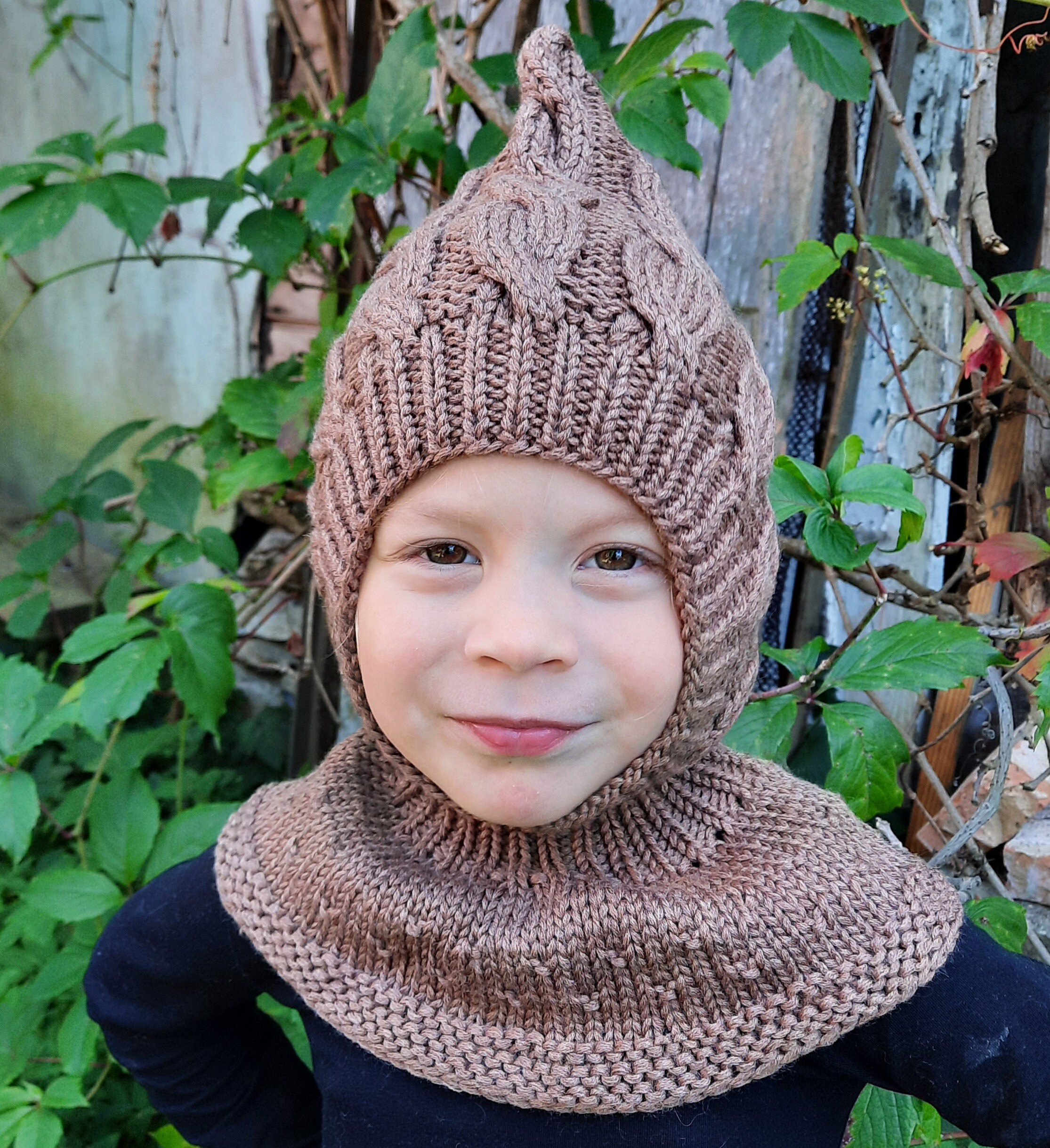 Passamontagna In Lana Merino: Berretto Da Elfo In Maglia Con - Foto 12