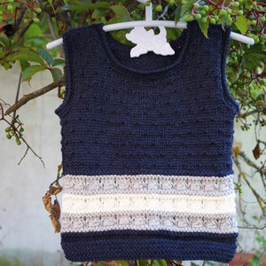 Knitted vest. Knit Baby Vest. Hand Knit Baby Boy Vest. Knitted Toddler Vest. Merino Wool Vest. Hand Knit Baby Boy Waistcoat. Blue Knit Vest