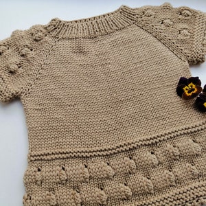 Hand Knit Merino Wool Baby Jumper: Sleeveless Vest, 12-24 Months
