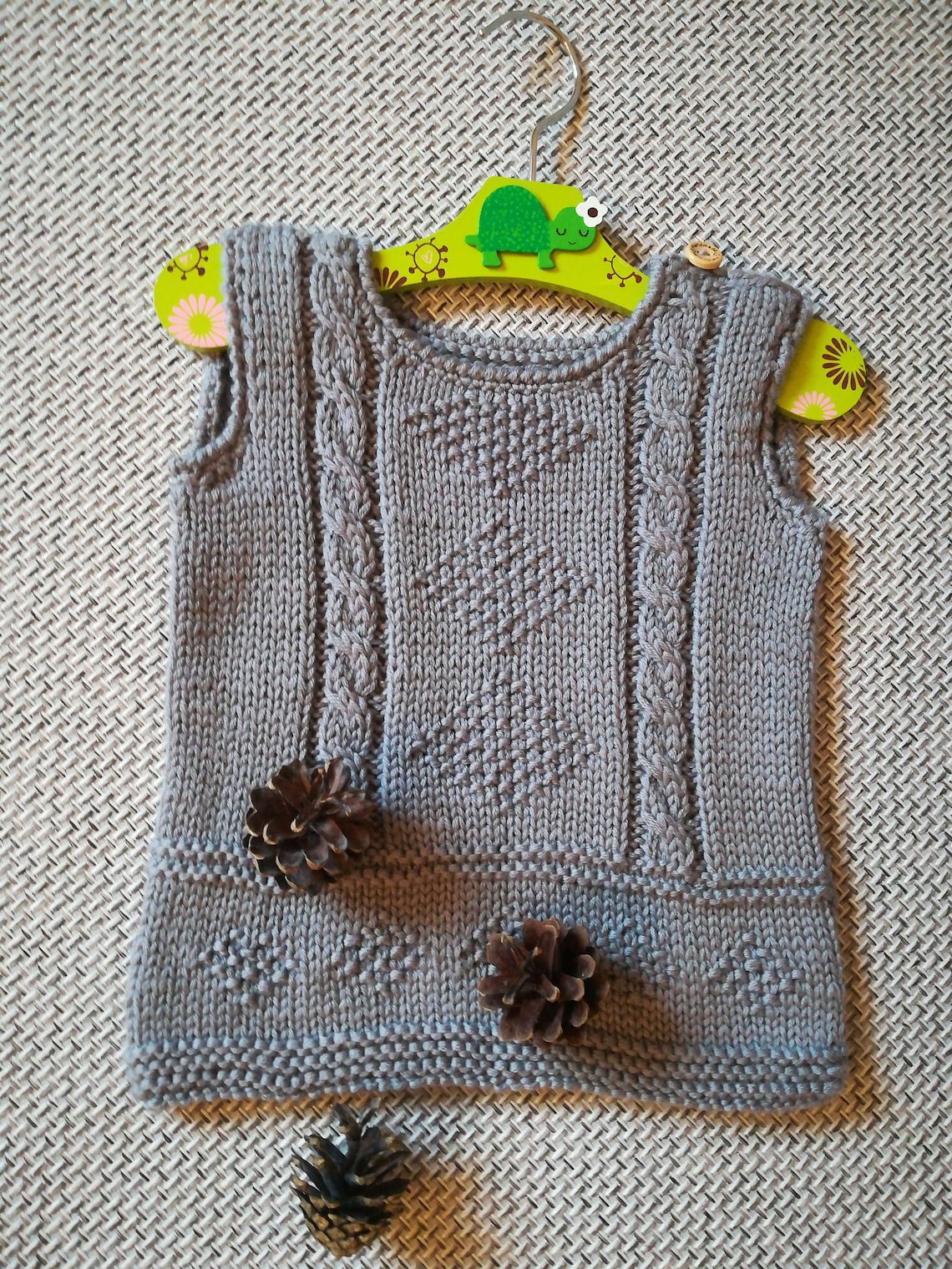 Knitted Vest. Knit Baby Vest. Hand Knit Cable Vest. Knitted Etsy