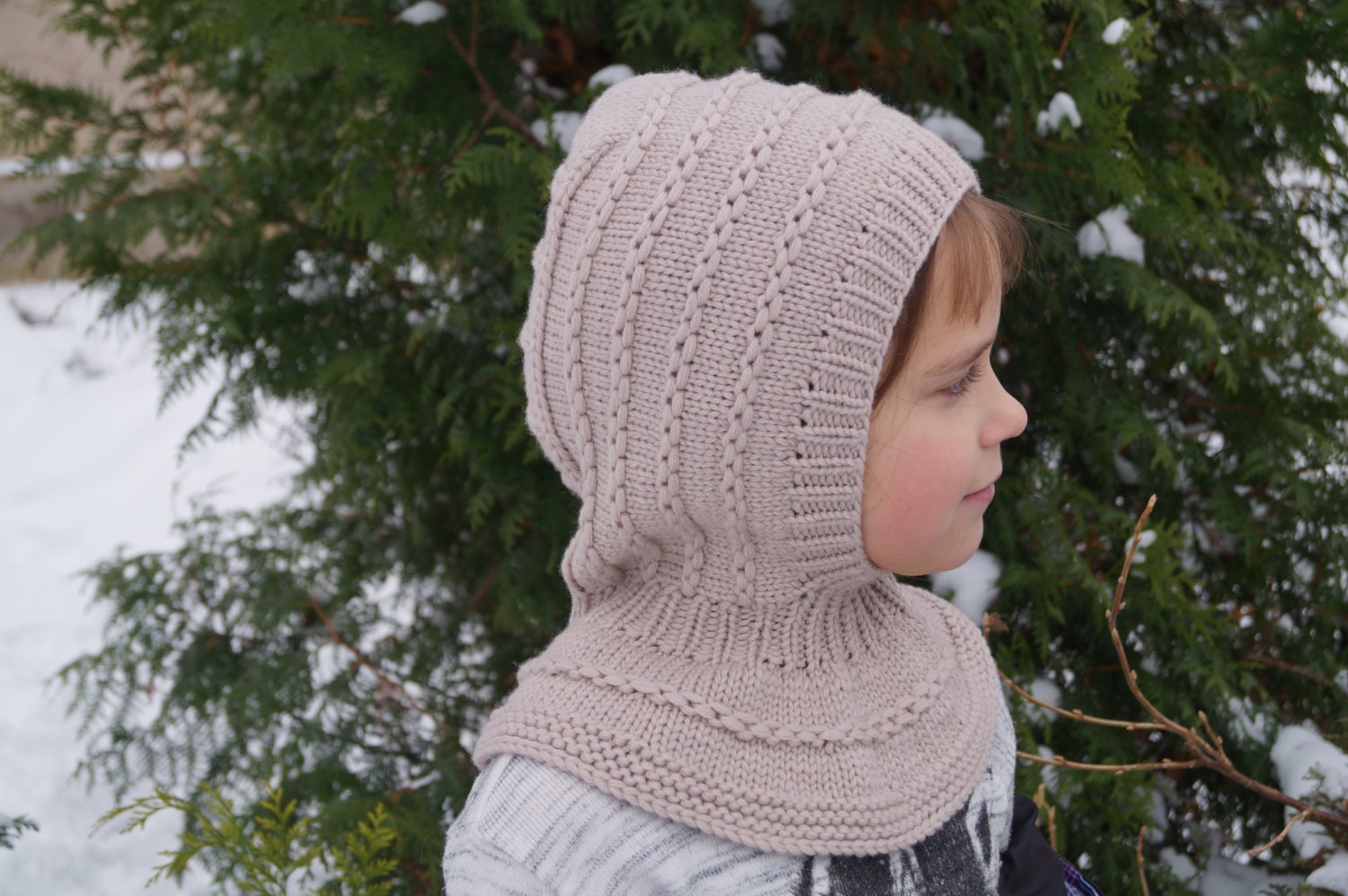 Bonnet Cagoule Chapka Femmes Hiver Tricot Chaud Écran Tactile Gants