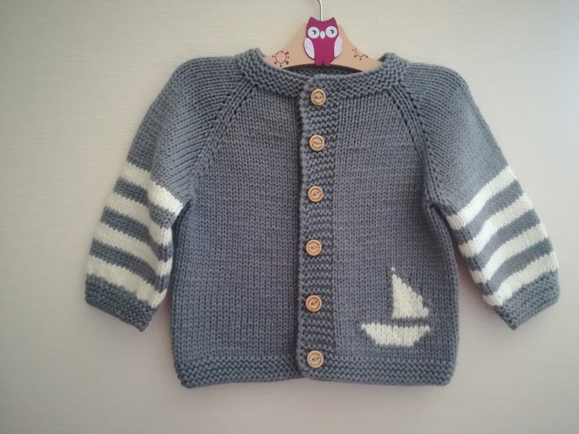 Baby Boy Sweater.cotton Cardigan.newborn Cardigan.knitted Baby Etsy