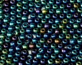 4mm Jet Blue Iris Czech Round Druk Spacer Beads (100pc), DIY Jewelry Bead Supply