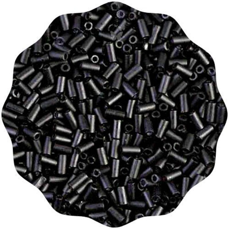 Matte Black Bugle Beads Size 1 3mm MIYUKI Bugle Seed Beads Etsy