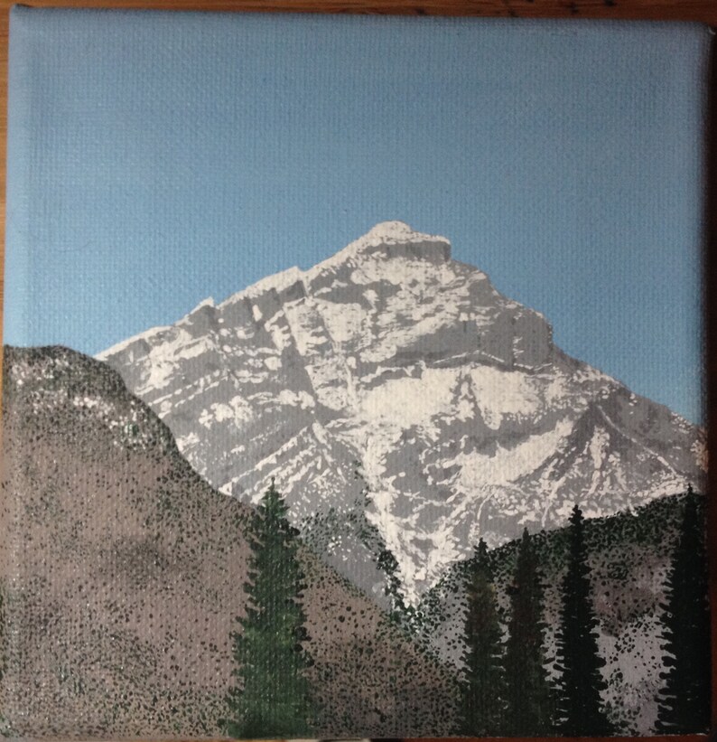 Cascade Mountain acrylic on canvas 5x5