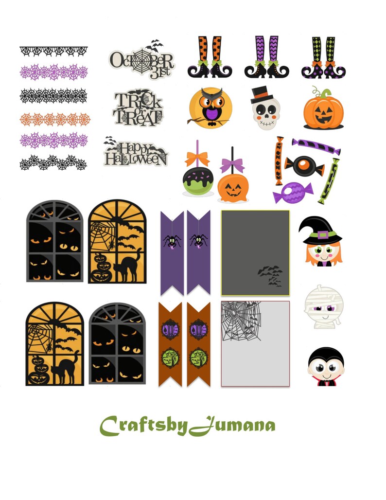 PRINTABLE Halloween stickers | Etsy