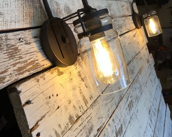 rustic headboard lights