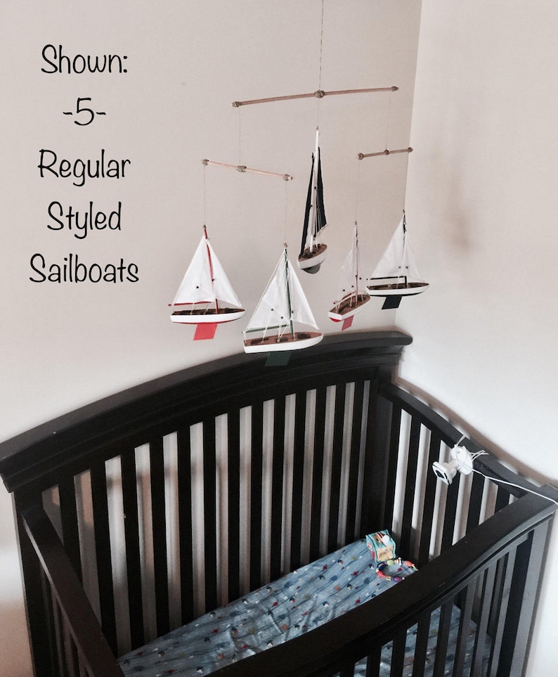 Boat Mobile Sailboat Mobile Wooden Nursery Mobile with Etsy