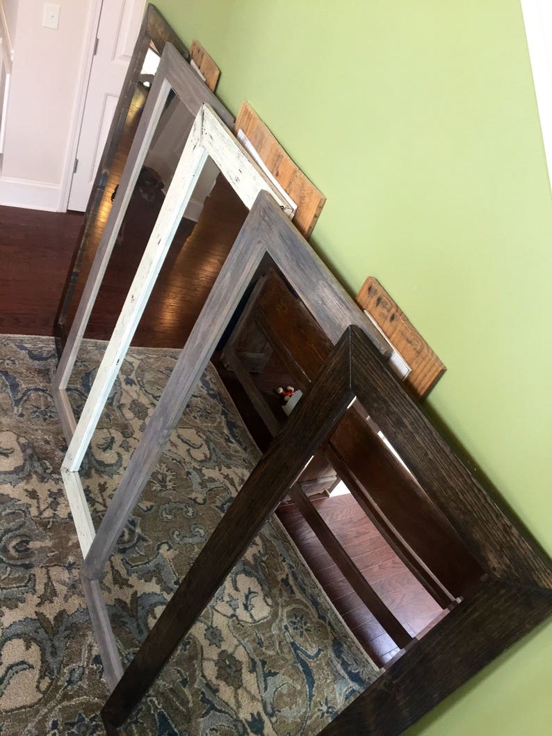 Farmhouse Mirror Full Length Mirror Custom Rustic Designs Etsy