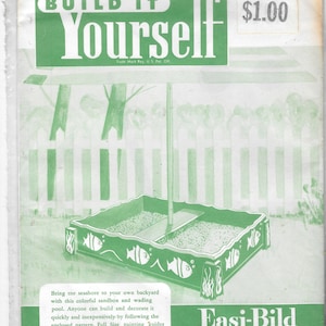 Vintage Build it Yourself Wood Sandbox and Wading Pool  Easi-Bild #20