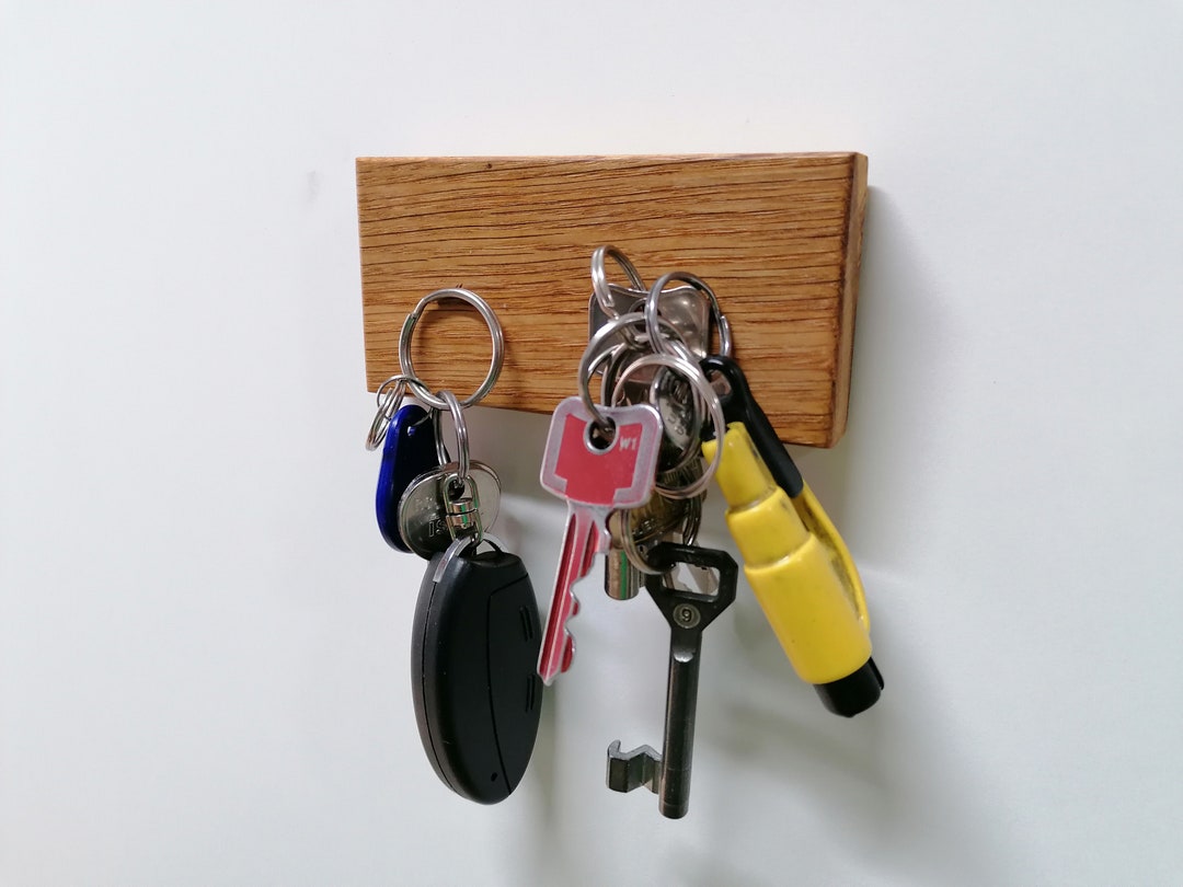 Solid Wood Magnetic Key Rack – Handcrafted in Beech, Oak, Spruce, Ash ...