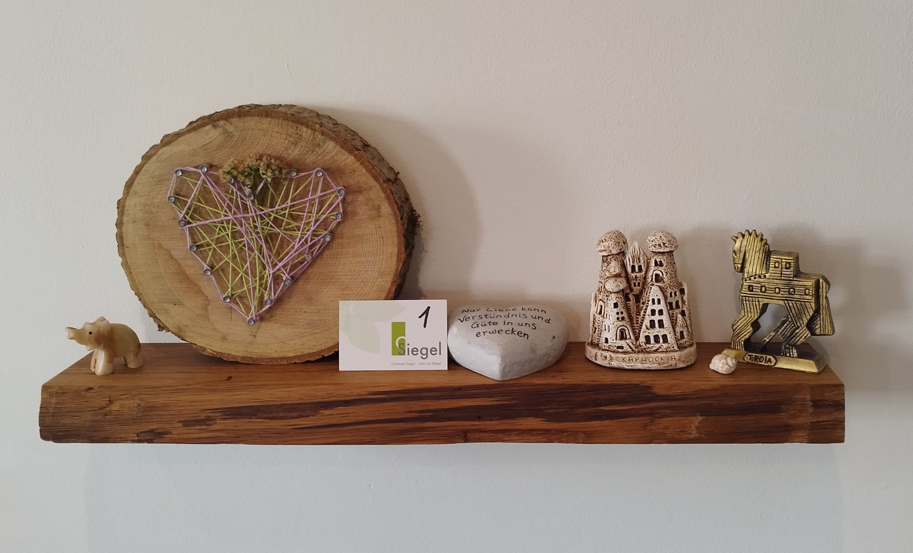 Holz Wandboard aus Massiv Eiche – Handgefertigt & Geölt, Stilvolle Regalbrett Deko, Bücherablage, Gewürze, Garderobe Verschiedene Größen