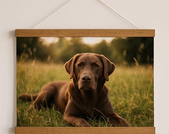 charlique Listello magnetico per poster in legno 50 cm - binario per poster di qualità superiore per un rapido cambio di immagine - l'originale