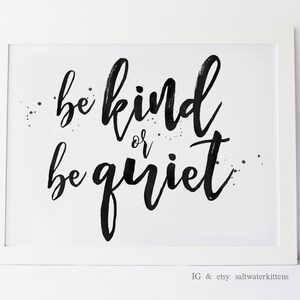 Printable - Be Kind Print - Kindness Print - Print - Printable - Home ...