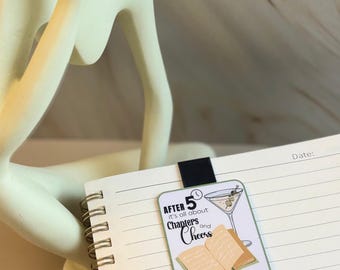 Funny Reading Magnetic Bookmark, Page Marker for Readers, Bookish and Wine Lovers