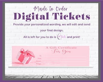 Editable Valentine's Day Gift Certificate Template with Pink Gift Box with Bow in Pink and White