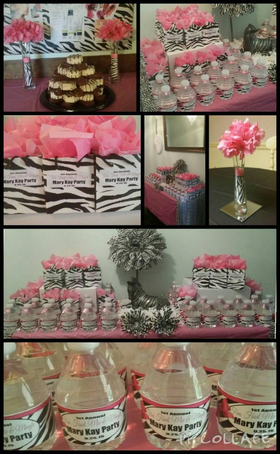 Mary Kay Pink Zebra Party Invitation Mix And Mingle Etsy