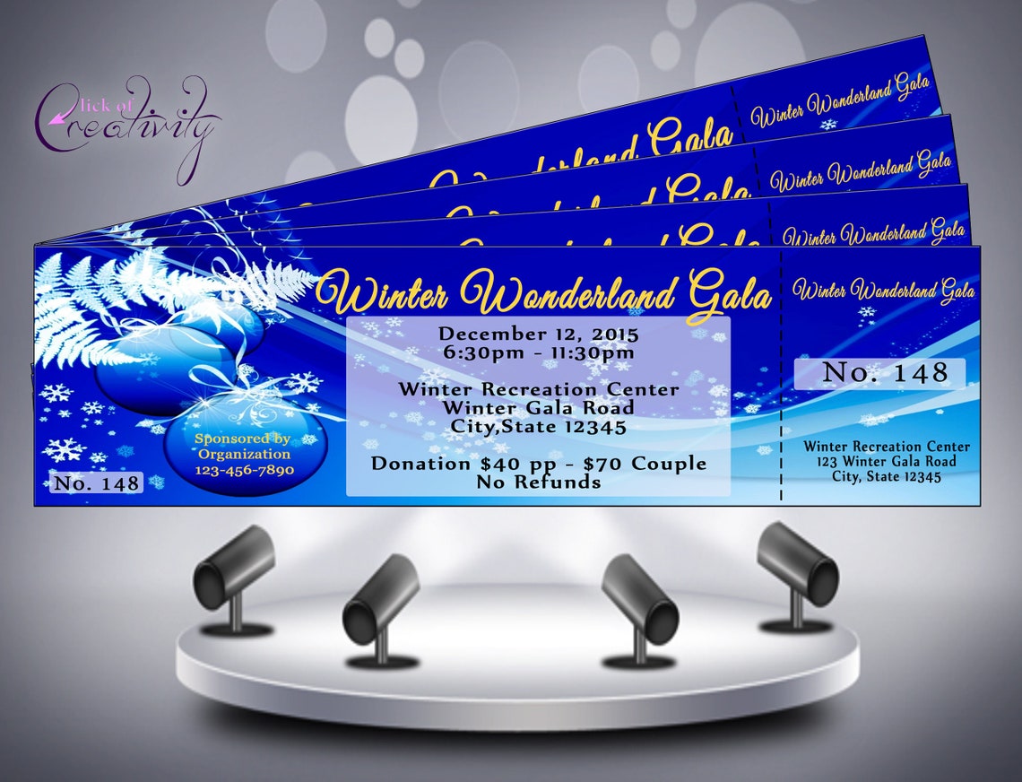 Winter Wonderland Ticket Gala / Vacaciones / Fiesta de Navidad Etsy