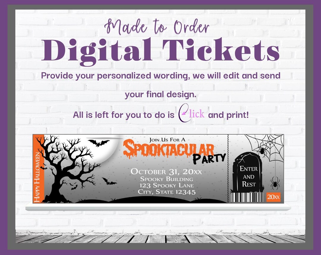 Spooktactular Raffle Spooktacular Haunted Orange and Black Halloween Party Ticket Themed ...