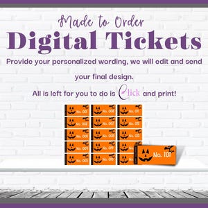 Orange Pumpkin Sequential Numbered Tickets (1-300) for Halloween Raffle Drawing