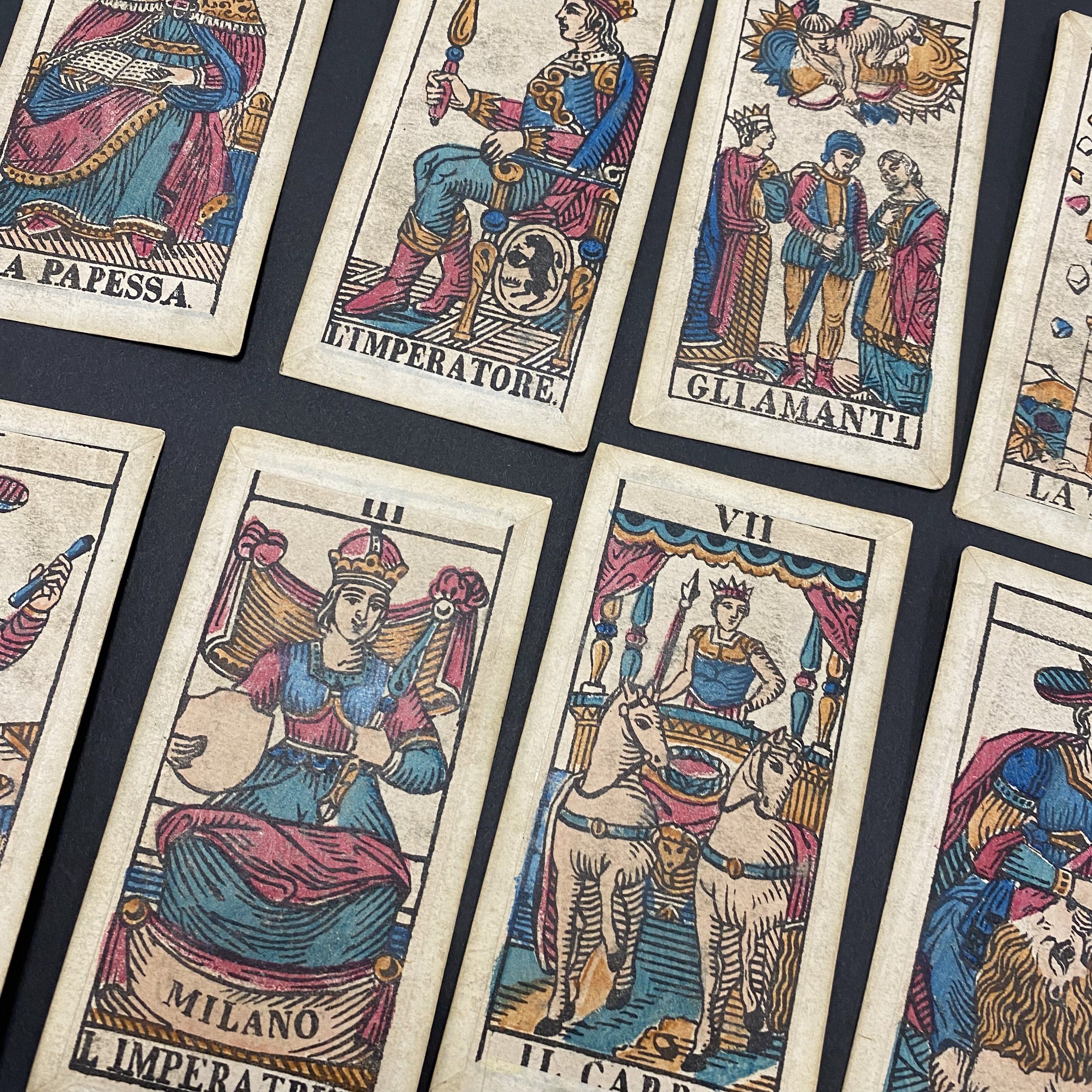 エドアルド・ドッティ、マルセイユタロット復活印刷、ミラノ、イタリア、c. 1865年 - Etsy 日本