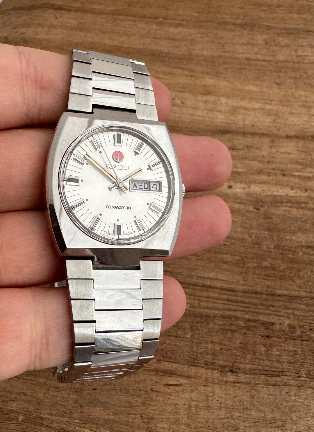 RADO CONWAY 30 Watch Automatic 17 Jewels Day / Date Stainless Steel ...