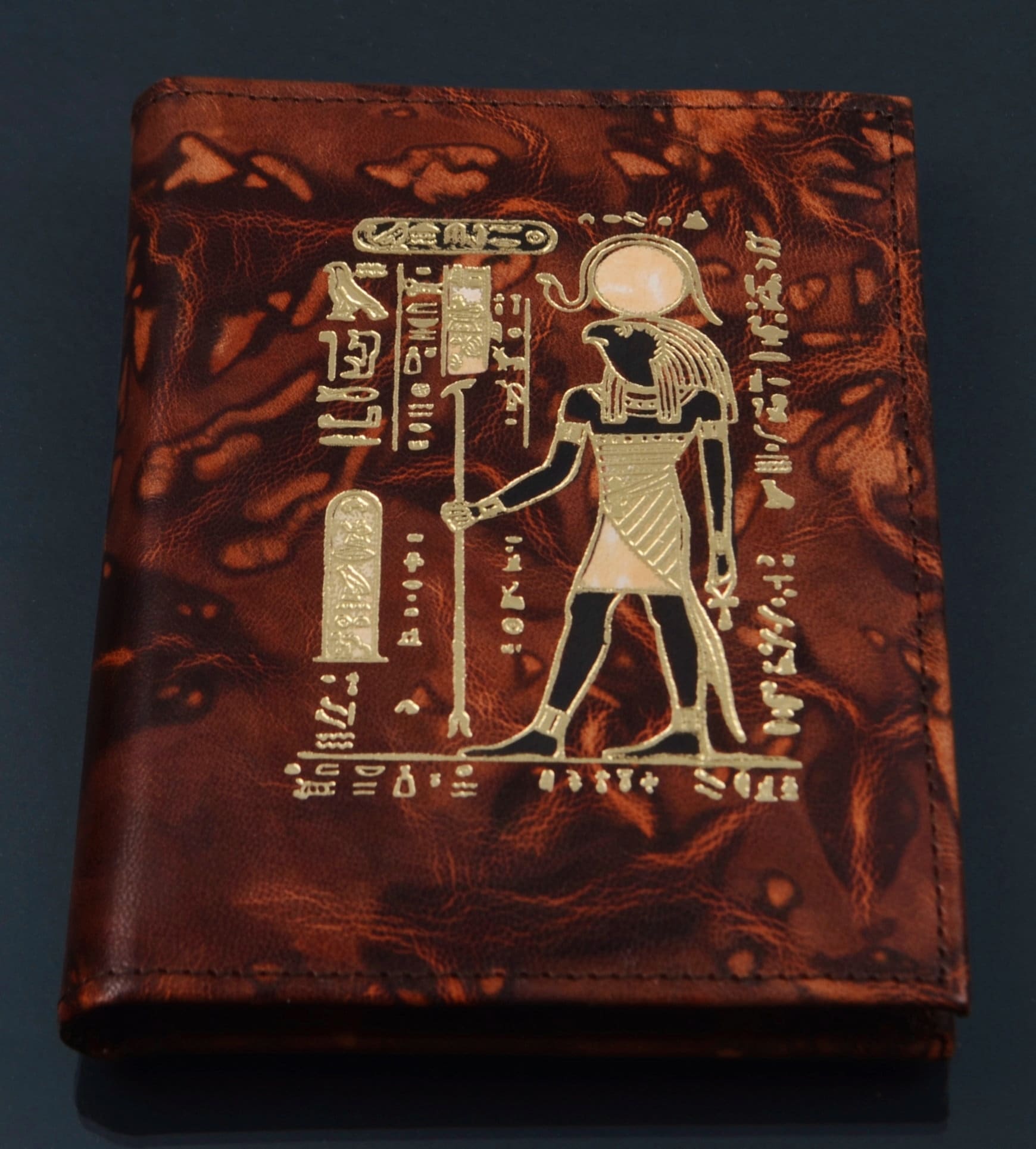CUTE Egyptian Hand Made Horus Genuine Leather bound Telephone Address Book 