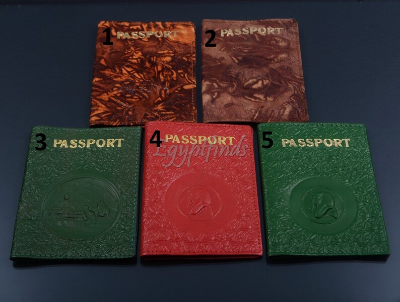 Egyptian Genuine Leather Tut Passport Wallet Holder Protector Etsy