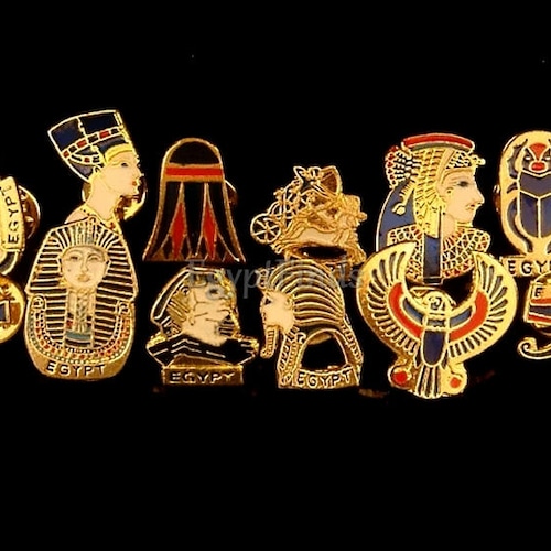 Lot of 12 Egyptian Handmade Brass Enamel Pins Ankh Pineye of Etsy
