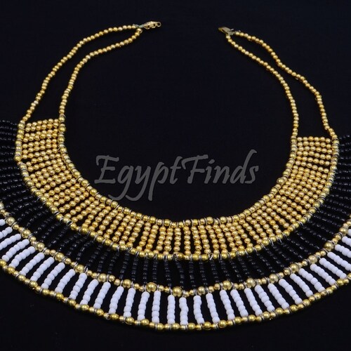 Egyptian Cleopatra Beaded Necklace and Belt Costume Set Etsy