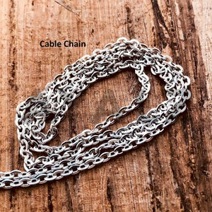 Sterling silver Chain .925 Necklace Jewelry Supplies image 5