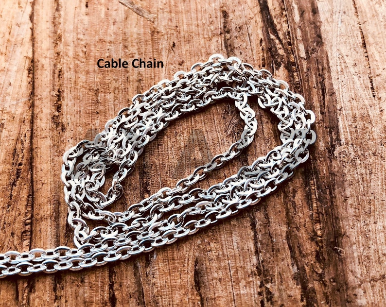 Sterling silver Chain .925 Necklace Jewelry Supplies image 5