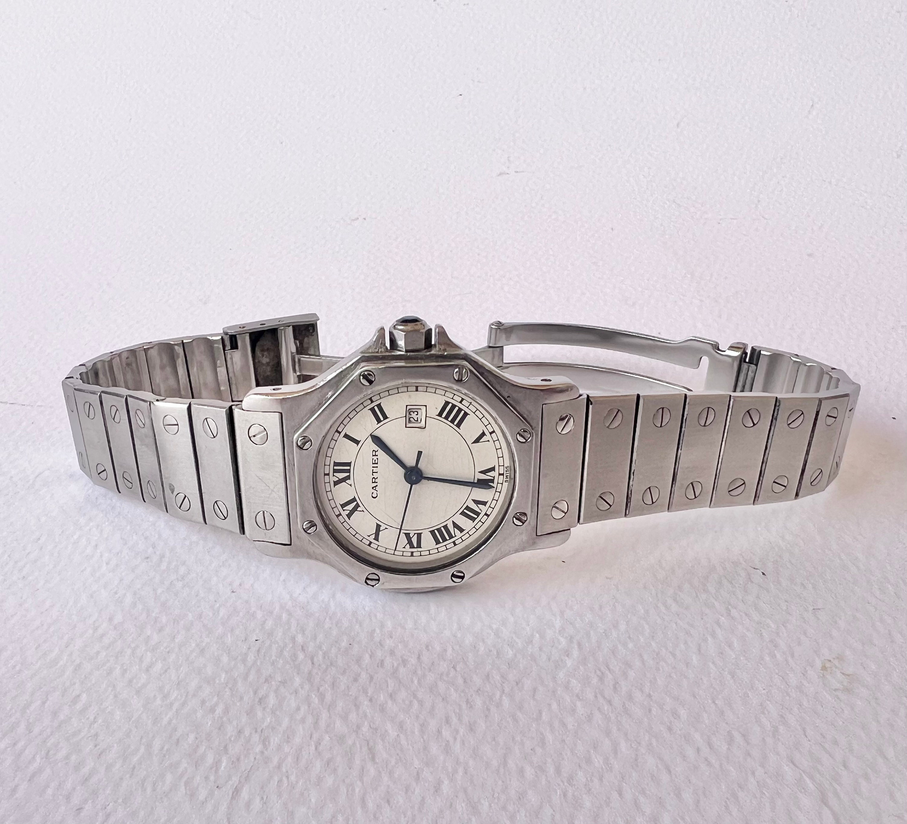 Cartier santos deals octagon automatic
