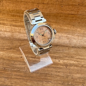 Cartier Pasha C stalen zalmkleurige wijzerplaat 35 mm 2324 automatisch horloge in doos